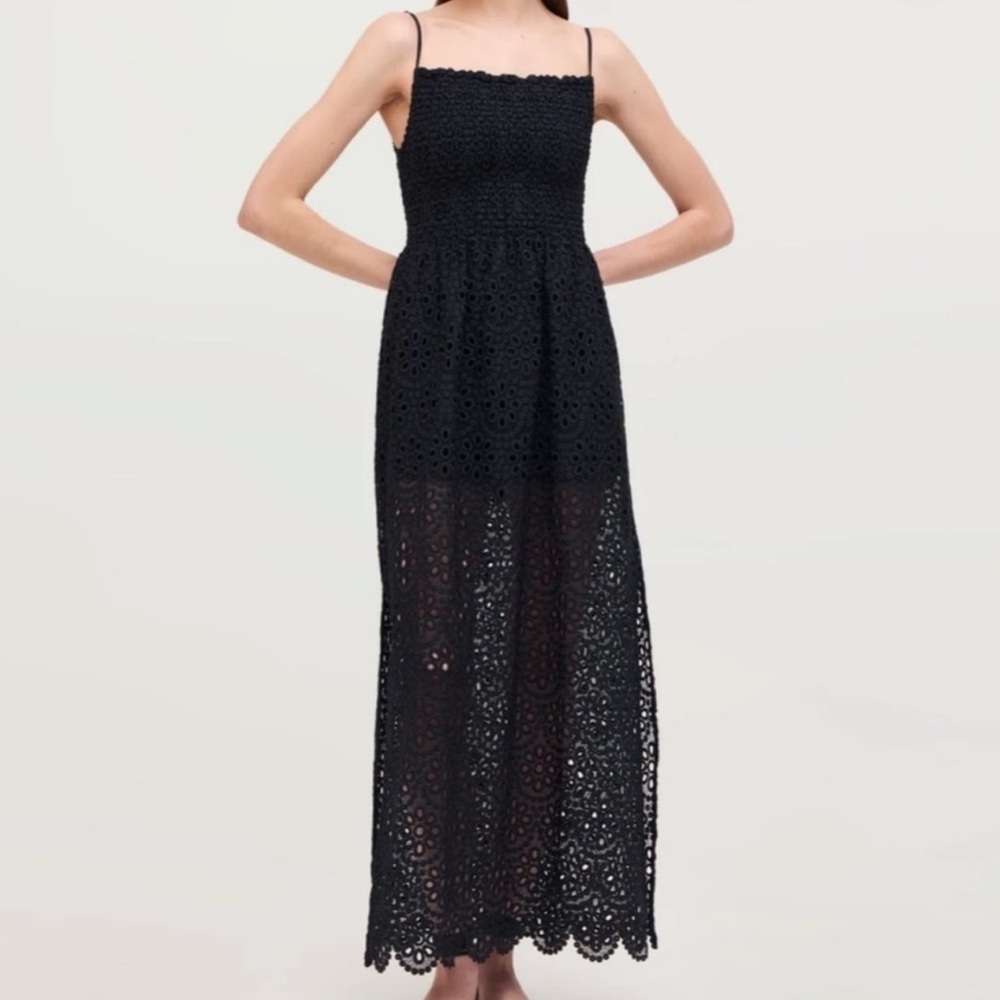 Hill House Black Lace Maxi Dress